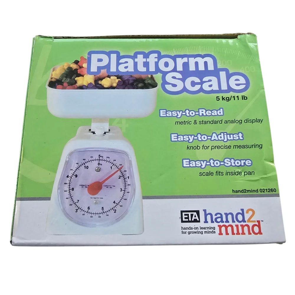 hand2mind‎ Dual-Dial Analog Platform Scale, Teaching White Red Dial Lot Of 6